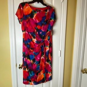 Ellen Tracy beautiful multi print dress